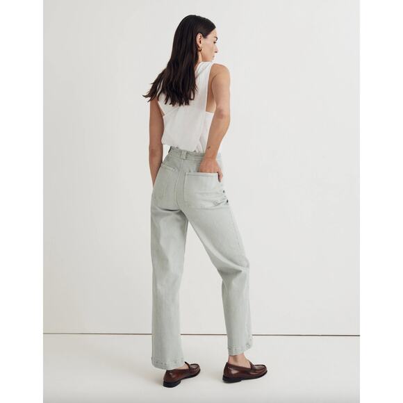 Madewell The Perfect Vintage Wide Leg Jean Size 32 Preppy Classic Preppy Stretch - Picture 3 of 14